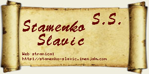 Stamenko Slavić vizit kartica